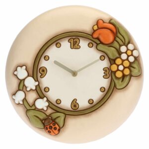 THUN-Orologio da parete Country con coccinella portafortuna Linea Country