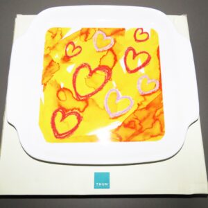 THUN - Caffe' al Volo Cuori, Vassoio Ceramica