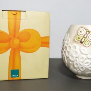 Thun - Vaso Prestige con farfalla e fiori medio
