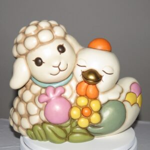 THUN - Coppia Agnellino Nelly e Gallina Ester in Ceramica Maxi